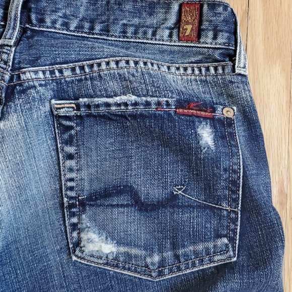 Vintage Low 7 For All Mankind Destressed Flares - Picture 4 of 4